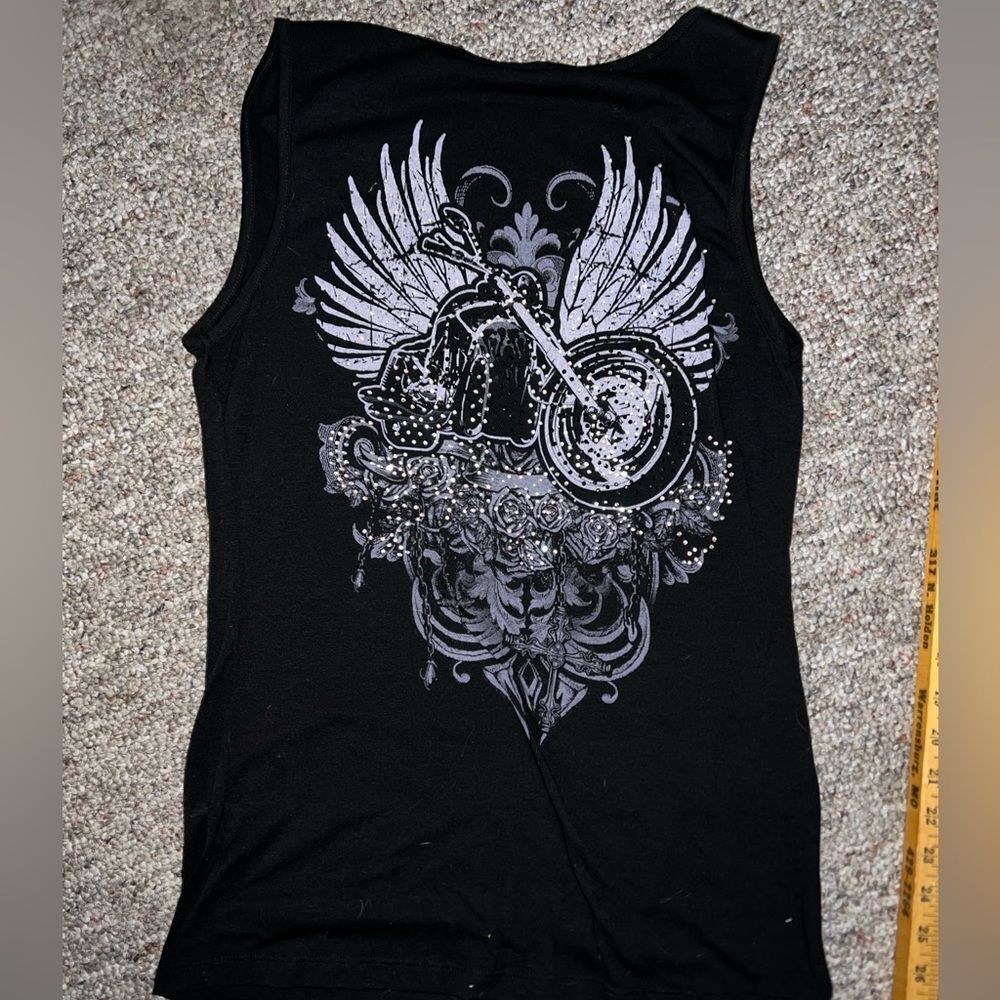 Beautiful 2 sided bling motorcycle tank size medium